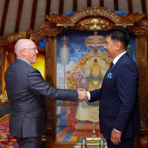 Ерөнхийлөгч У.Хүрэлсүх АНУ-аас Монгол Улсад суугаа Элчин сайд Майкл Клеческиг хүлээн авч уулзав